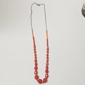 Necklace (Pinkish & Orange Beads)